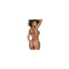 Ensemble lingerie sexy en vinyle rouge avec soutien-gorge et string 